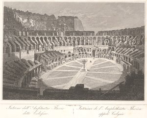 Inneres des Flavischen Amphitheaters, genannt Kolosseum