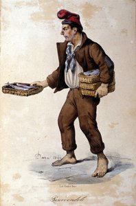 Kleine Berufe von Neapel: der Fischverkäufer von Gaetano Dura