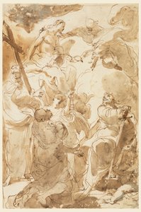 Die Dreifaltigkeit und die Apostel, St. Peter und St. Paul, 1770–80 von Gaetano Gandolfi