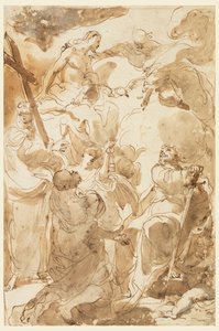 Die Dreifaltigkeit und die Apostel, St. Peter und St. Paul von Gaetano Gandolfi