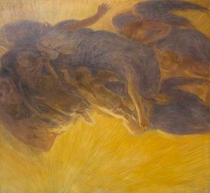 Die Erschaffung des Lichts von Gaetano Previati