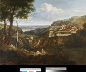 Ansicht des Klosters Camaldoli bei Frascati, Italien von Gaetano Previati