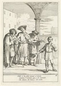 Fà ballar i Cani (Straßenkünstler) von Gaetano Zompini
