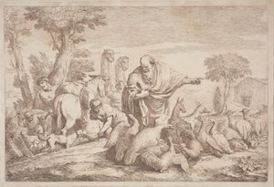 Noah führt die Tiere zur Arche