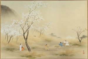 No-asobi (Spielen im Feld), ca. 1905 von Gaho Hashimoto