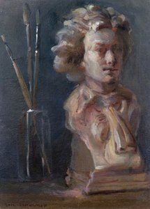 Büste von Beethoven (1770-1827) mit Malpinseln