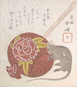 Hammer von Daikoku, einer der Götter des Glücks, und eine Ratte