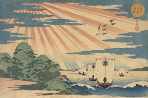 Tempozan Man-sen Nu-shin no Zu, 1838 von Gakutei