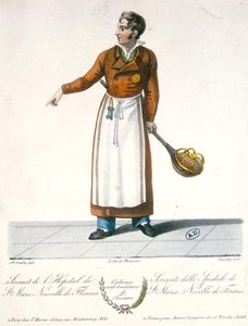 Ein Diener des Santa Maria Novella Krankenhauses in Florenz, frühes 19. Jahrhundert von Galli (after)