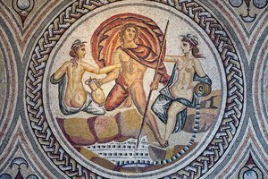 Mosaik von Hylas und den Nymphen