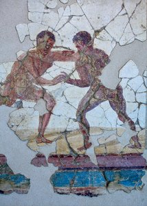 Römische Wandmalerei von Gallo-Roman Gallo-Roman