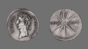 Denar mit dem Porträt von Kaiser Augustus, 19-18 v. Chr.