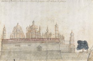 Seitenansicht von Bulliter oder Bulishwur, ein Tempel von Mahdew