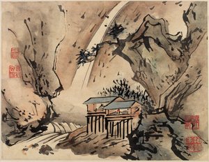 Finger Painting, aus einem Album von zehn von Gao Qipei