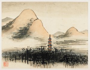 Fingerpainting, aus einem Album von zehn von Gao Qipei