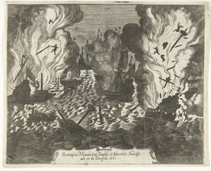 Seeschlacht bei Lowestoft, 1665 von Gaspar Bouttats (attributed to)