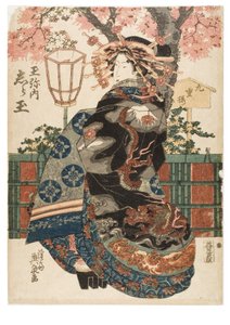 Kurtisane Shiratama aus dem Tamaya-Bordell von Gaspar Pieter II Verbruggen