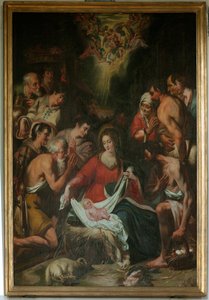 Anbetung der Hirten, Schule von G. De Craeyer von Gaspar de (after) Crayer