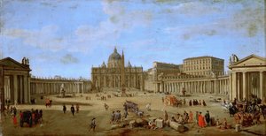 Piazza San Pietro, Rom von Gaspar van Wittel