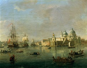 Ansicht von Venedig mit Giudecca und Zollhaus (Detail) von Gaspar van Wittel