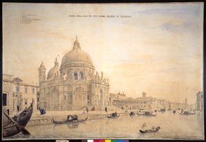 Chiesa della Salute, Canal Grande, Venedig von Gaspar van Wittel