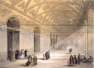 Hagia Sophia, Tafel 10: Eingang zur Oberen Galerie, gestochen von Louis Haghe, veröffentlicht 1852 (Lithografie)