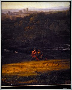 Italienische pastorale Landschaft (Detail) von Gaspard Poussin Dughet