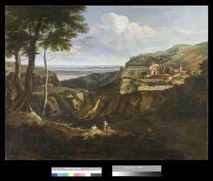 Ansicht des Klosters Camaldoli bei Frascati von Gaspard Poussin Dughet