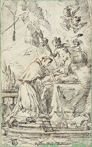 Der heilige Antonius von Padua und das Jesuskind von Gaspare Diziani
