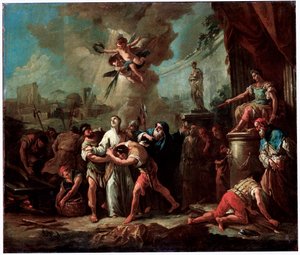 Das Martyrium des Heiligen Laurentius von Gaspare Diziani