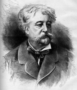 Porträt von Jules Noriac (1827-1882), französischer Schriftsteller, Kritiker und Journalist. Gravur von G. Vuillier in „Le Monde Illustré“ Nr. 1332 vom 7. Oktober.