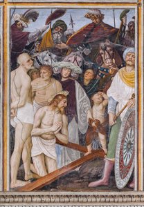 Christus betet vor dem Kreuz, Detail von "Das Leben und die Passion Christi" von Gaudenzio Ferrari