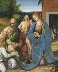 Detail der Geburt und des letzten Abendmahls, Polyptychon, 1511 (Detail) von Gaudenzio Ferrari
