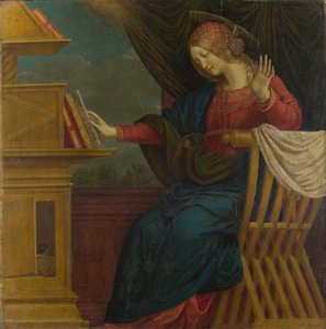 Die Jungfrau Maria, Tafel von einem Altarbild: Die Verkündigung, vor 1511