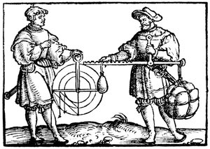 Wiegen mit einer Schnellwaage, 1547