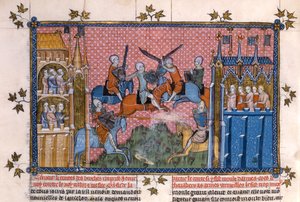 Szene aus dem Roman von Lancelot vom See