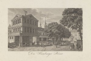Die alte Börse in Hamburg, 1822 von Geissler