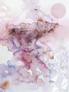Träumerische Berg-Aquarell