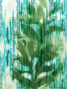 Grüne Aquarell-Laub von Gemma Bardot