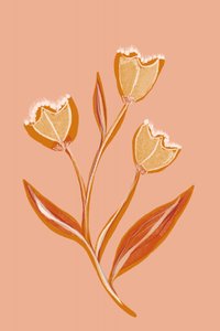 Sanfte Pfirsichblumen