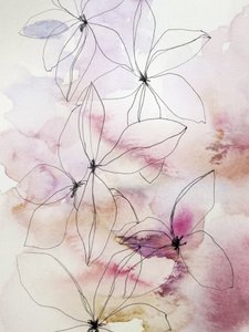 Weiche Aquarellblumen von Gemma Bardot