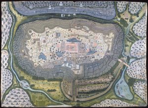 Befestigte Stadt Ranthambhor, ca. 1810-18 von Generation of Bagta