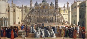 St. Markus predigt in Alexandria, Ägypten von Gentile and Giovanni Bellini