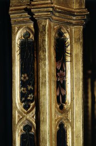 Anbetung der Könige (Detail des Rahmens) von Gentile da Fabriano