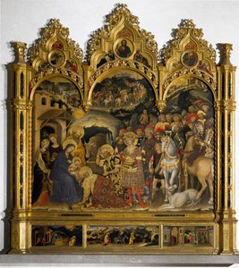 Altarbild der Anbetung der Heiligen Drei Könige (Pala Strozzi) von Gentile da Fabriano