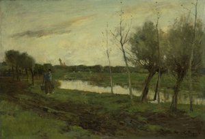 Landschaft mit Kanal
