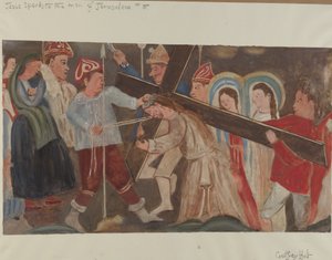 Station des Kreuzes Nr. 8: Jesus spricht zu den Frauen von Jerusalem, ca. 1936