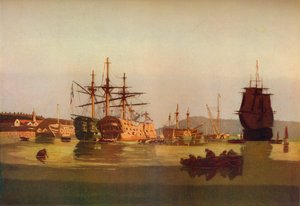 HMS Revenge und Französischer Prisenhulk, um 1850 von Geoffrey Sneyd Garnier