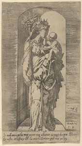 Die Jungfrau und das Kind in einer Nische, 1543 von Geoffroy Dumoûtier