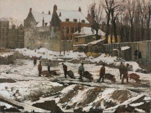 Baustelle in Amsterdam von Georg Hendrik Breitner